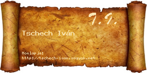 Tschech Iván névjegykártya